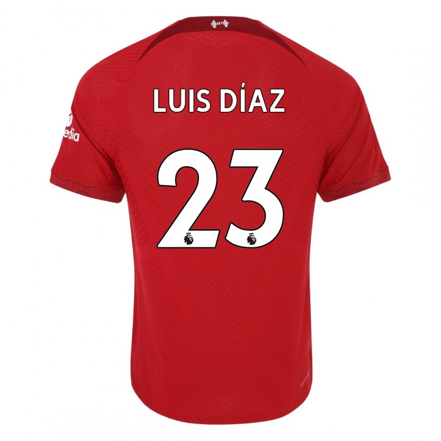 Niño Camiseta Luis Diaz #23 Rojo Oscuro 1ª Equipación 2022/23 La Camisa