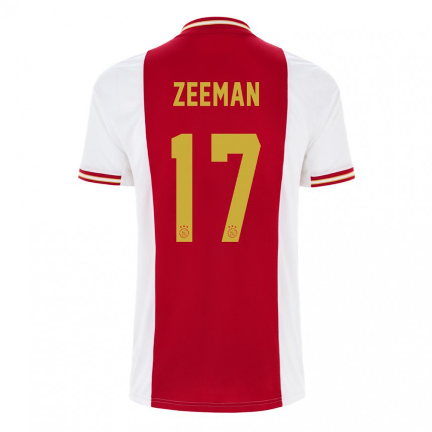 Niño Camiseta Kelly Zeeman #17 Rojo Oscuro Blanco 1ª Equipación 2022/23 La Camisa