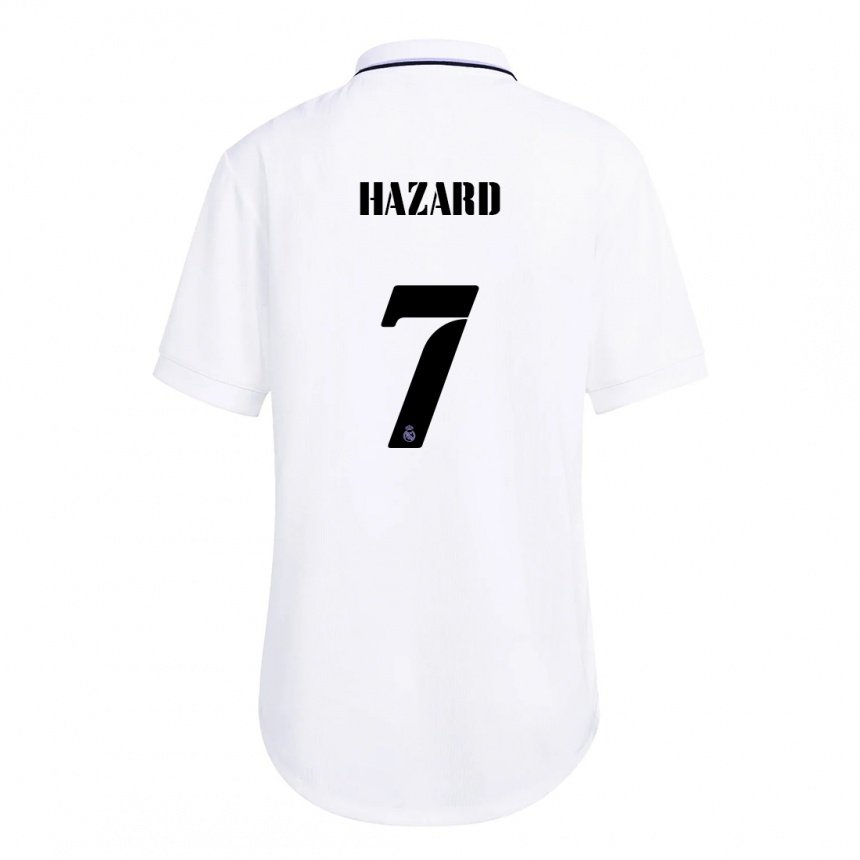 Niño Camiseta Eden Hazard #7 Blanco Púrpura 1ª Equipación 2022/23 La Camisa