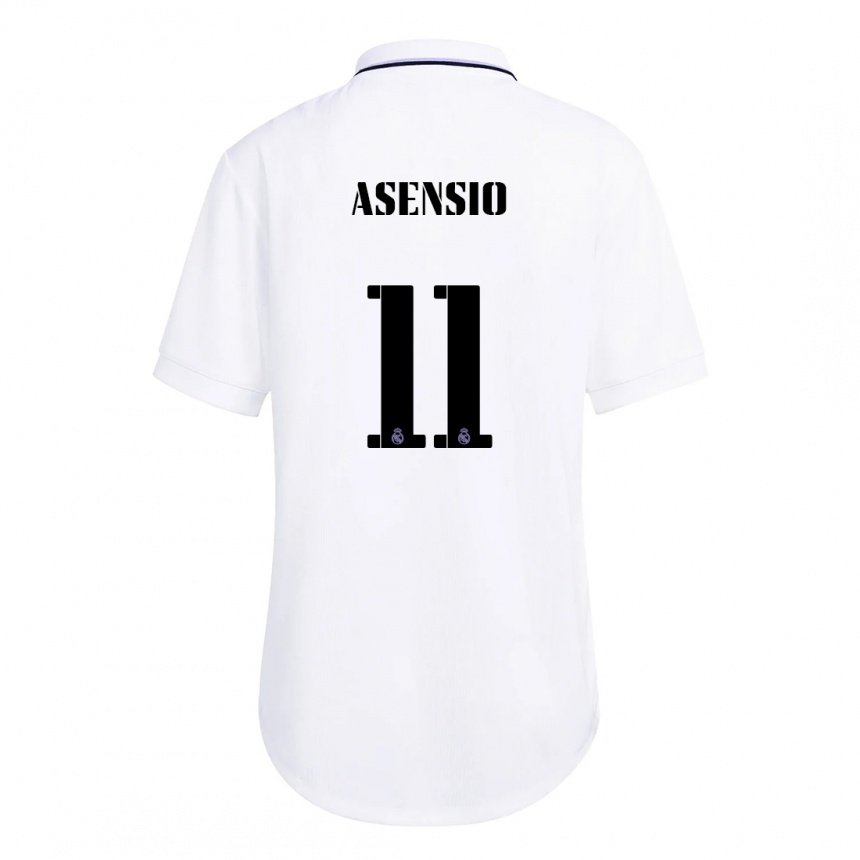 Niño Camiseta Marco Asensio #11 Blanco Púrpura 1ª Equipación 2022/23 La Camisa