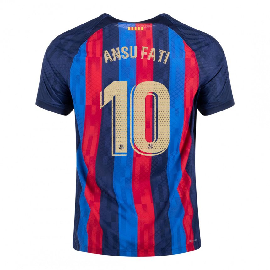 Niño Camiseta Ansu Fati #10 Azul Escarlata 1ª Equipación 2022/23 La Camisa