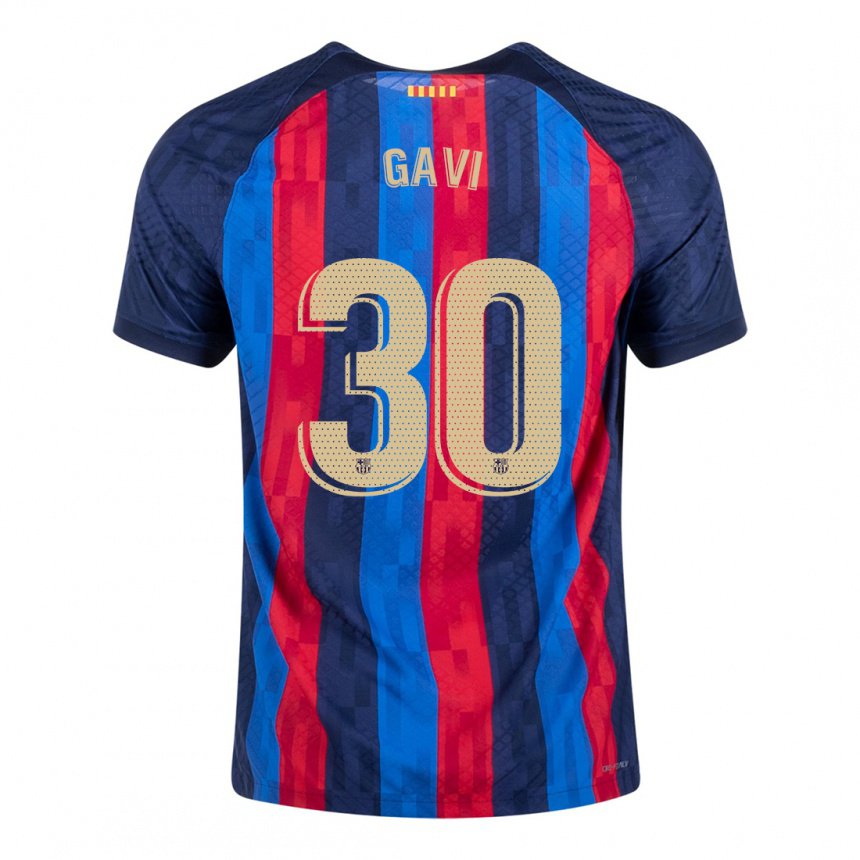 Niño Camiseta Gavi #30 Azul Escarlata 1ª Equipación 2022/23 La Camisa