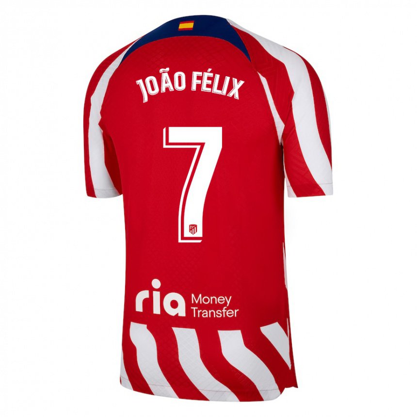 Niño Camiseta Joao Felix #7 Rojo Blanco Azul 1ª Equipación 2022/23 La Camisa