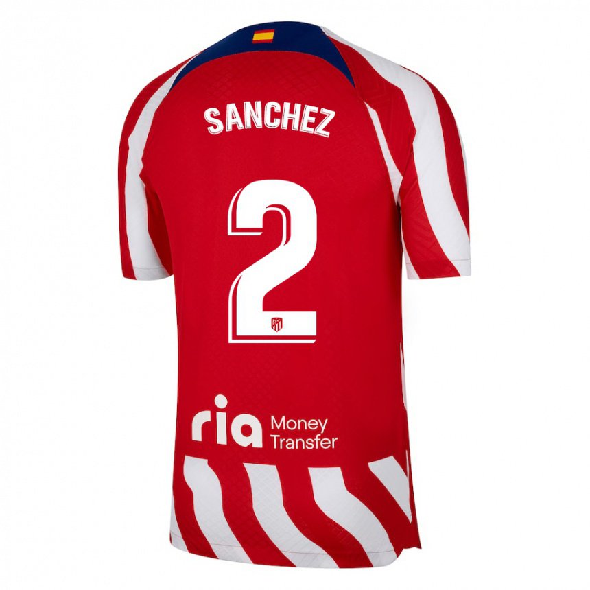 Niño Camiseta Ricard Sanchez #2 Rojo Blanco Azul 1ª Equipación 2022/23 La Camisa