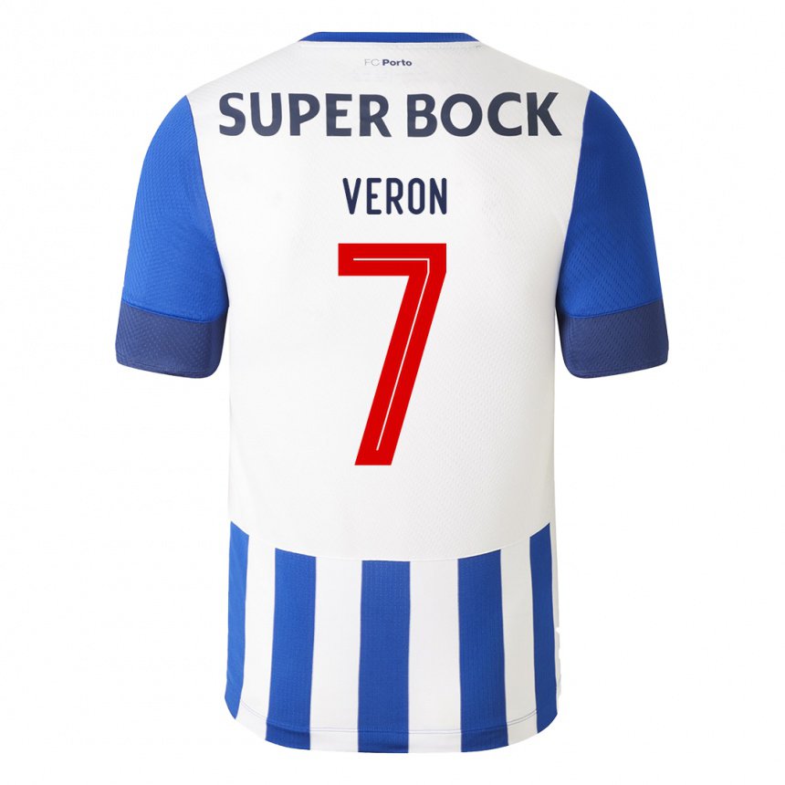 Niño Camiseta Gabriel Veron #7 Azul Real 1ª Equipación 2022/23 La Camisa