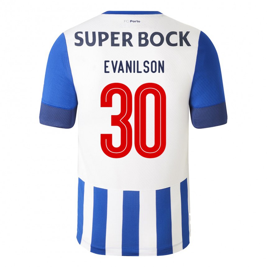 Niño Camiseta Evanilson #30 Azul Real 1ª Equipación 2022/23 La Camisa