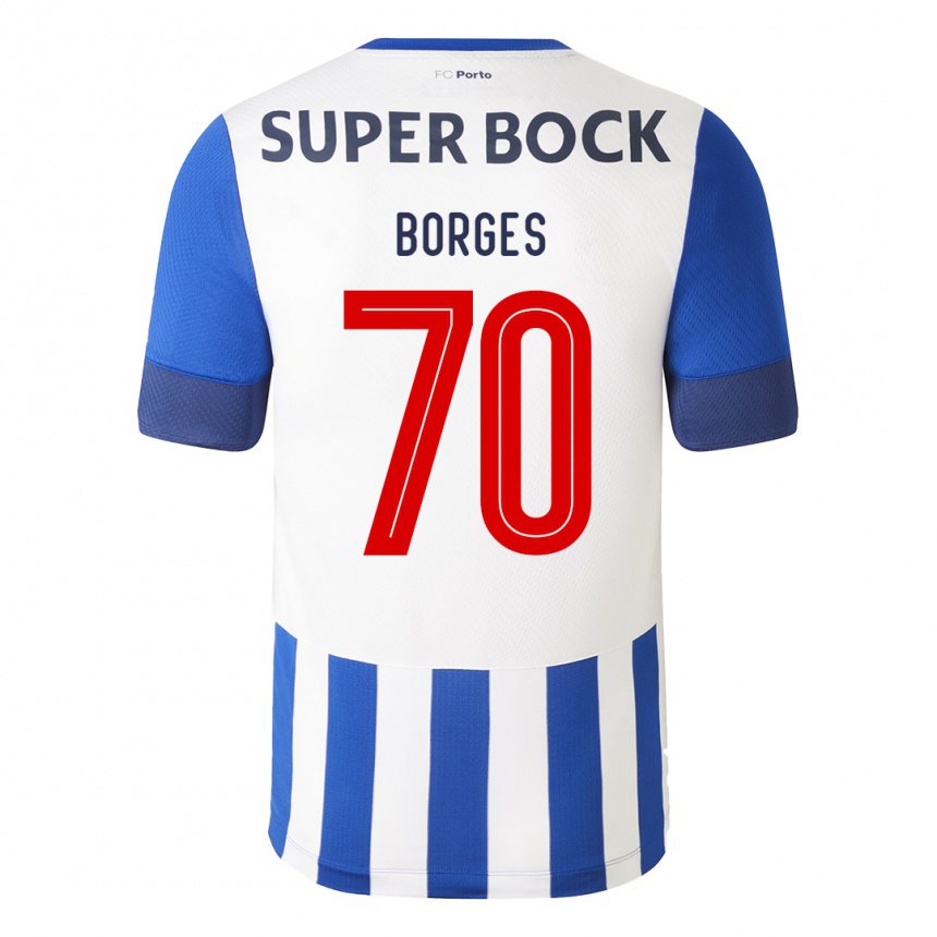 Niño Camiseta Goncalo Borges #70 Azul Real 1ª Equipación 2022/23 La Camisa