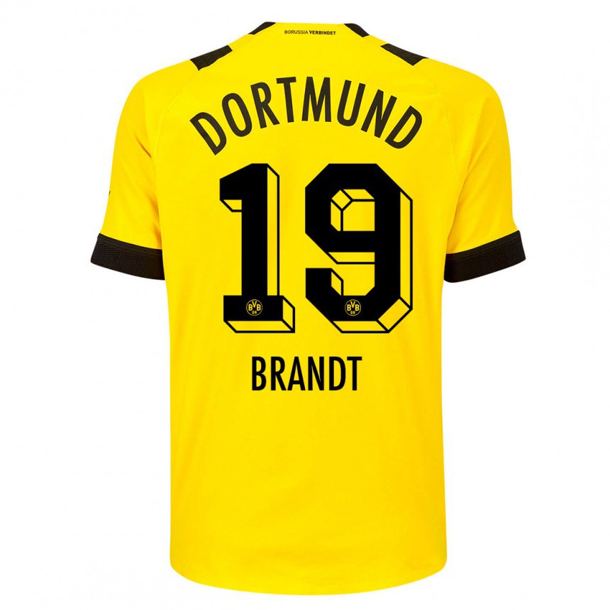 Niño Camiseta Julian Brandt #19 Amarillo 1ª Equipación 2022/23 La Camisa