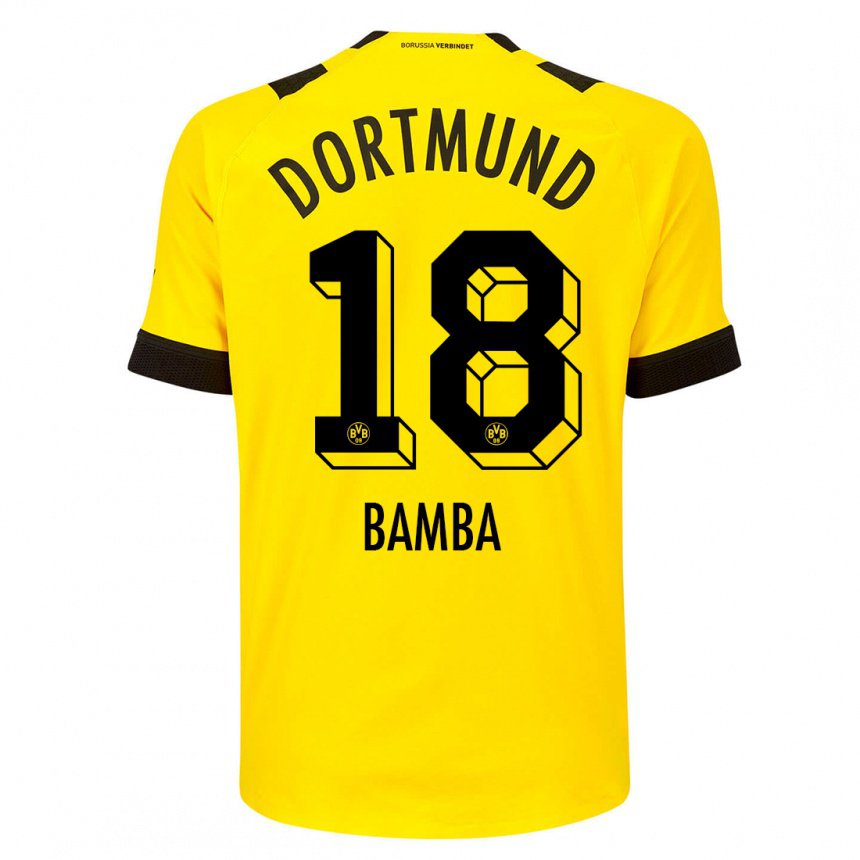 Niño Camiseta Samuel Bamba #18 Amarillo 1ª Equipación 2022/23 La Camisa