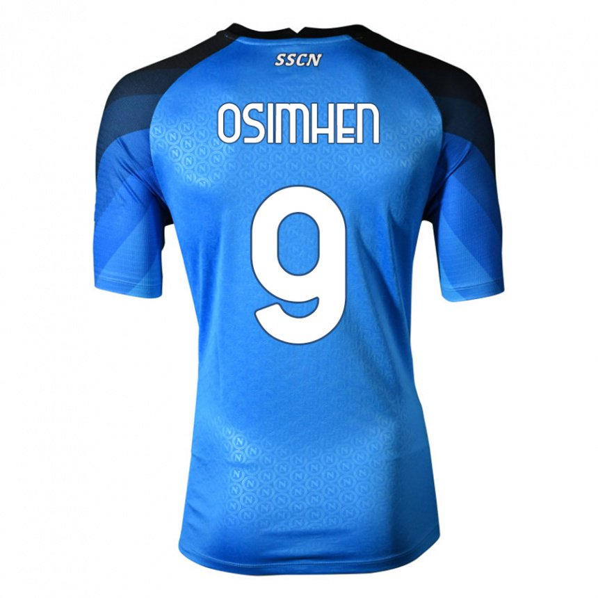 Niño Camiseta Victor Osimhen #9 Azul Oscuro Gris 1ª Equipación 2022/23 La Camisa