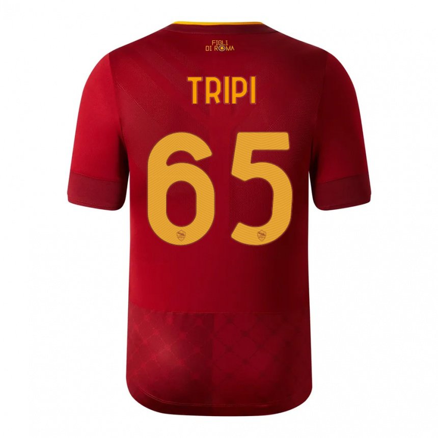 Niño Camiseta Filippo Tripi #65 Marrón Rojo 1ª Equipación 2022/23 La Camisa