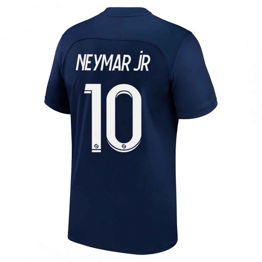 Niño Camiseta Neymar #10 Azul Oscuro Rojo 1ª Equipación 2022/23 La Camisa