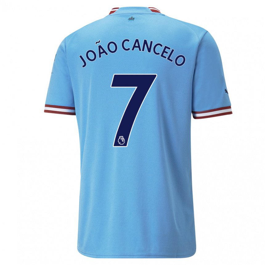 Niño Camiseta Joao Cancelo #7 Azul Rojo 1ª Equipación 2022/23 La Camisa