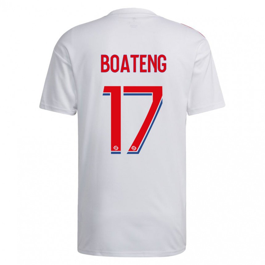 Niño Camiseta Jerome Boateng #17 Blanco Azul Rojo 1ª Equipación 2022/23 La Camisa