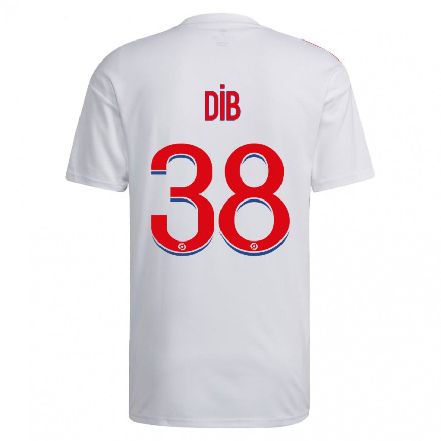 Niño Camiseta Djibrail Dib #38 Blanco Azul Rojo 1ª Equipación 2022/23 La Camisa