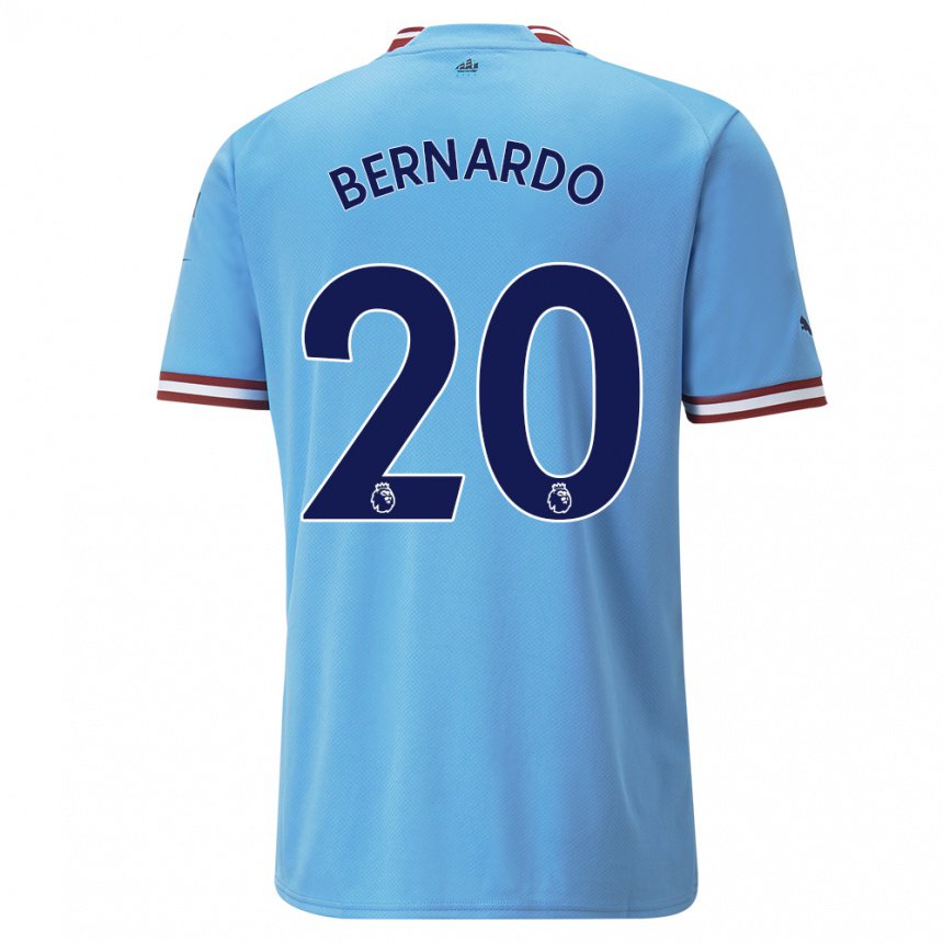 Niño Camiseta Bernardo Silva #20 Azul Rojo 1ª Equipación 2022/23 La Camisa
