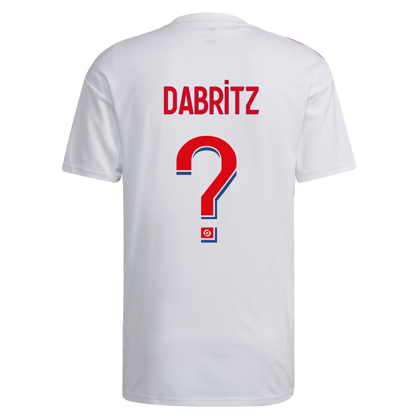 Niño Camiseta Sara Dabritz #0 Blanco Azul Rojo 1ª Equipación 2022/23 La Camisa