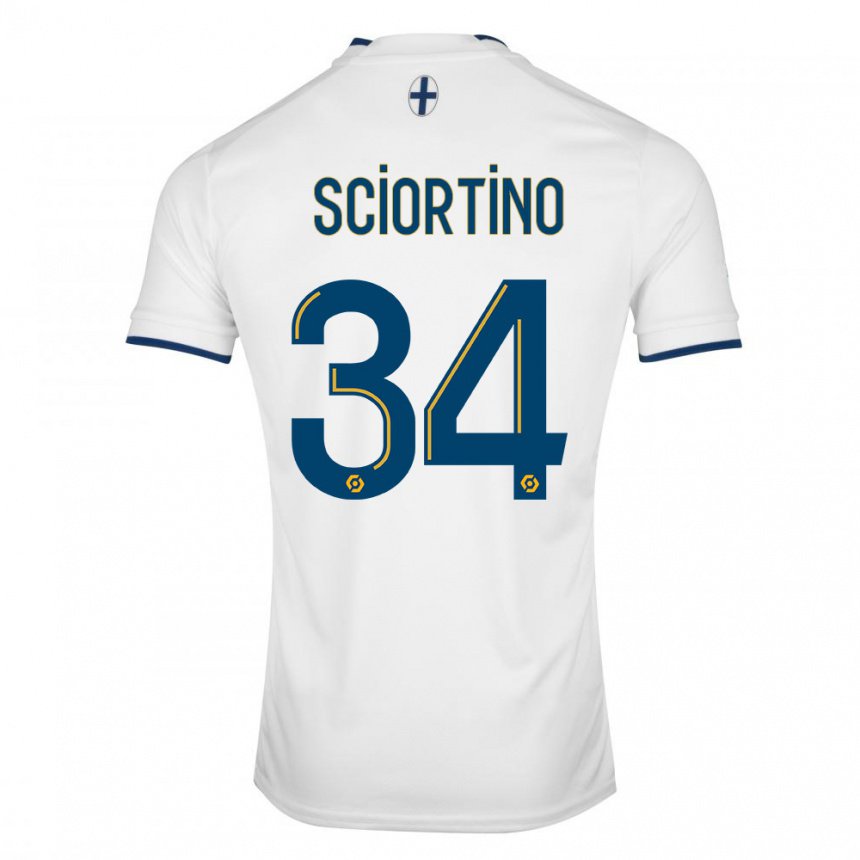 Niño Camiseta Paolo Sciortino #34 Zafiro Blanco 1ª Equipación 2022/23 La Camisa