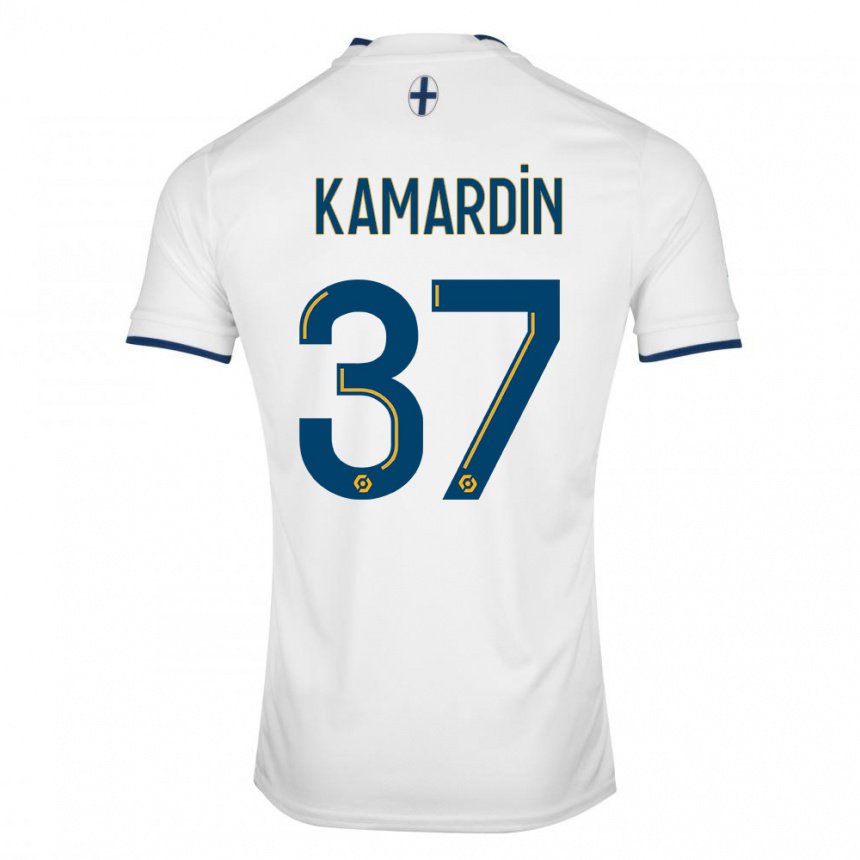 Niño Camiseta Aaron Kamardin #37 Zafiro Blanco 1ª Equipación 2022/23 La Camisa