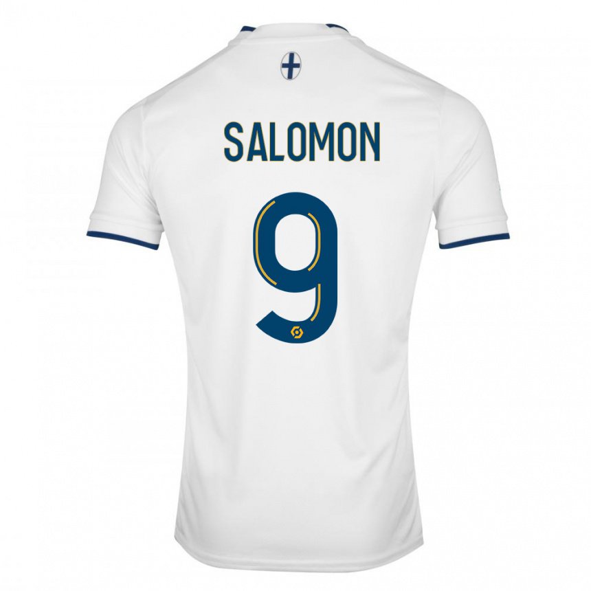 Niño Camiseta Maeva Salomon #9 Zafiro Blanco 1ª Equipación 2022/23 La Camisa