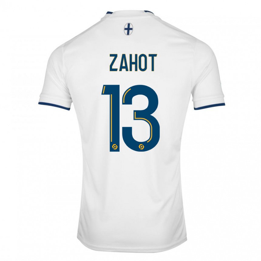 Niño Camiseta Sarah Zahot #13 Zafiro Blanco 1ª Equipación 2022/23 La Camisa