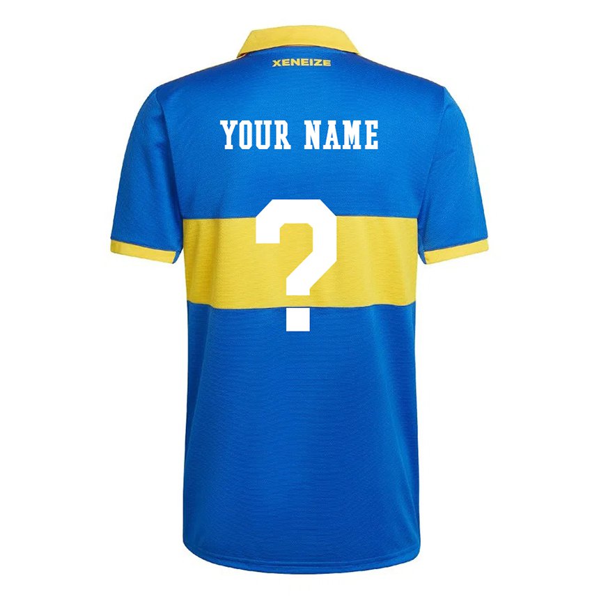 Niño Camiseta Su Nombre #0 Amarillo Olímpico 1ª Equipación 2022/23 La Camisa
