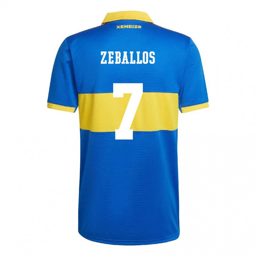 Niño Camiseta Exequiel Zeballos #7 Amarillo Olímpico 1ª Equipación 2022/23 La Camisa