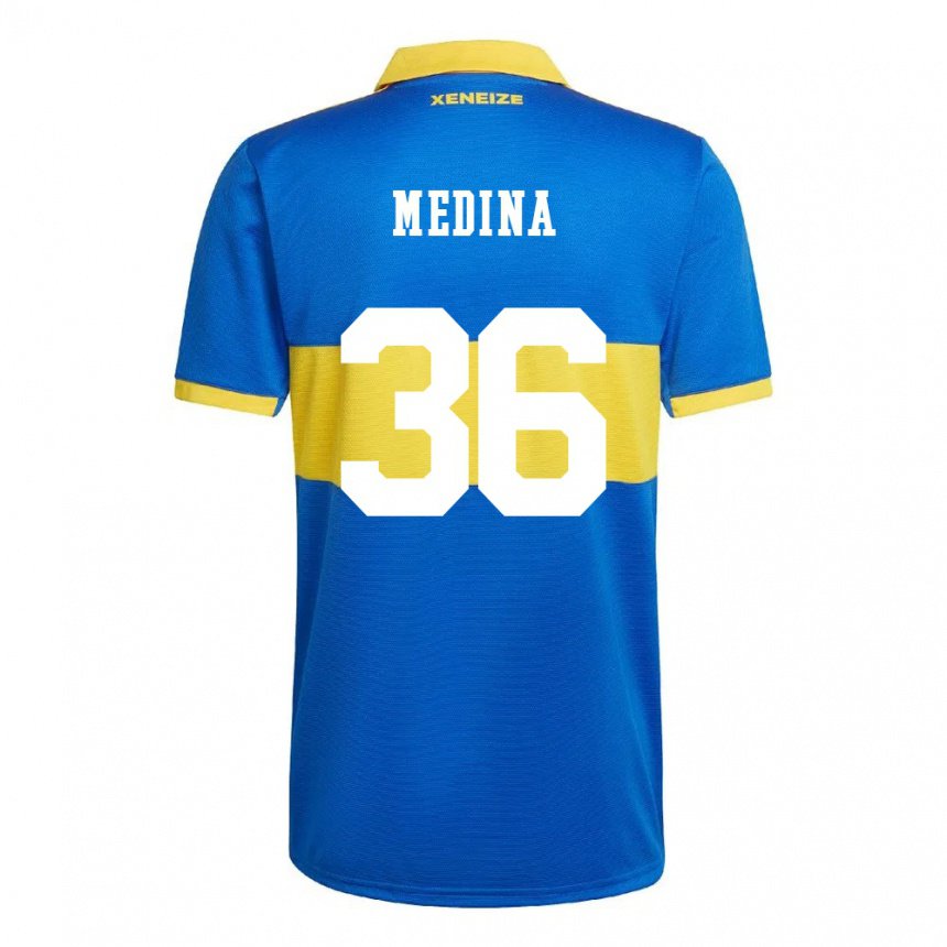 Niño Camiseta Cristian Medina #36 Amarillo Olímpico 1ª Equipación 2022/23 La Camisa