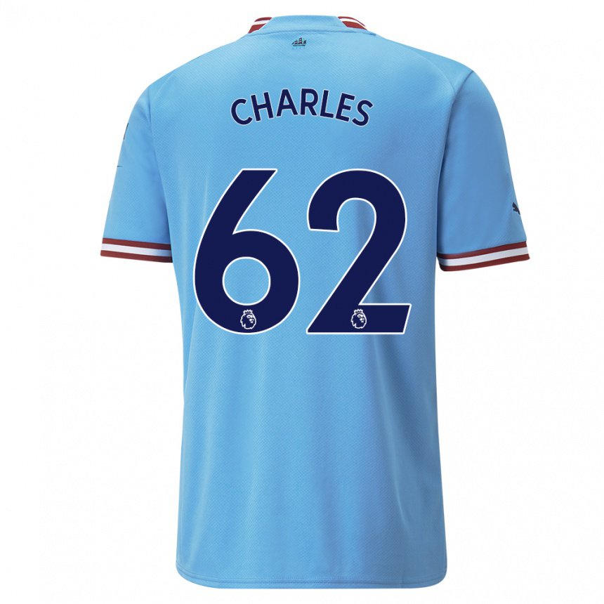 Niño Camiseta Shea Charles #62 Azul Rojo 1ª Equipación 2022/23 La Camisa