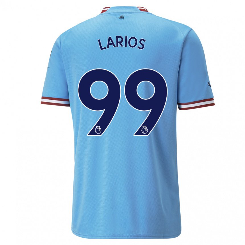 Niño Camiseta Juan Larios #99 Azul Rojo 1ª Equipación 2022/23 La Camisa