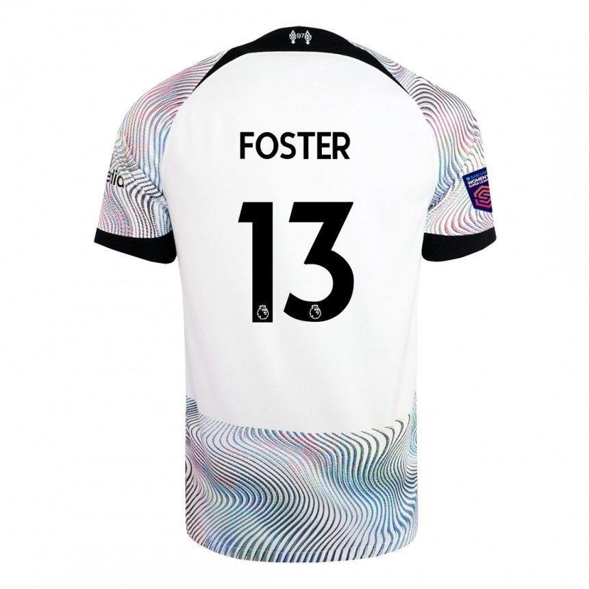 Niño Camiseta Rylee Foster #13 Blanco Colorido 2ª Equipación 2022/23 La Camisa