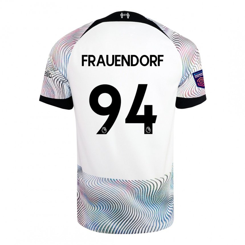 Niño Camiseta Melkamu Frauendorf #94 Blanco Colorido 2ª Equipación 2022/23 La Camisa