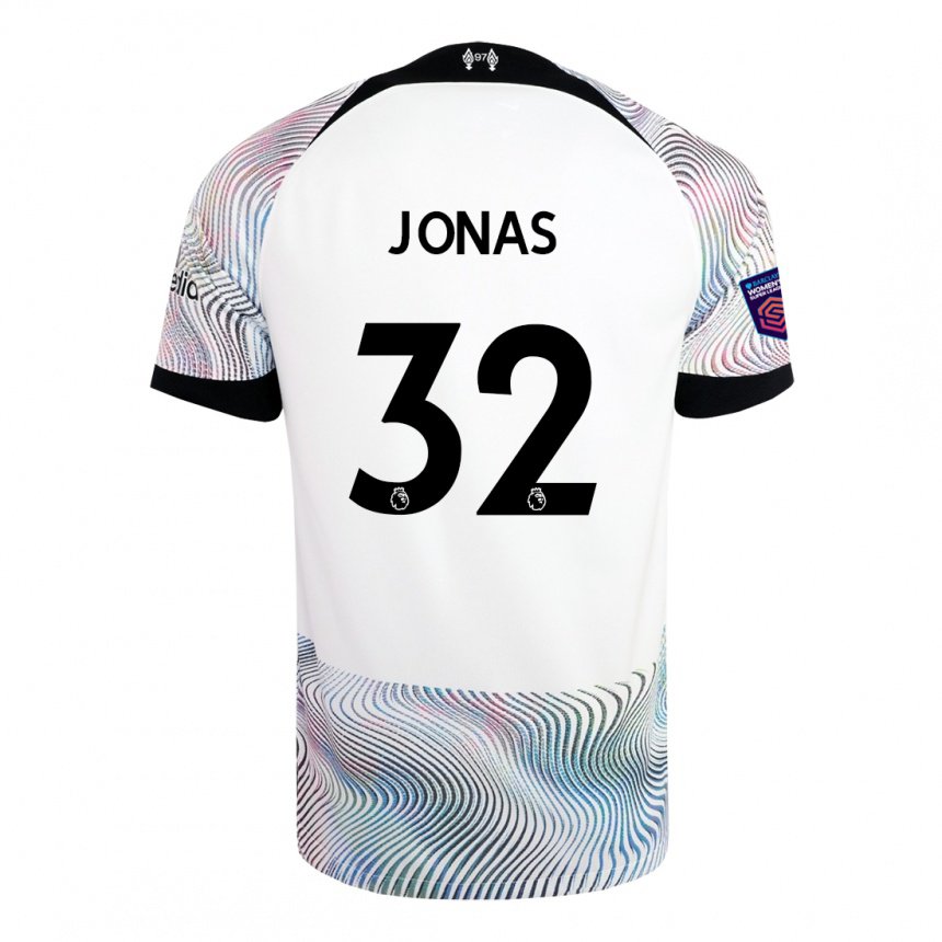 Niño Camiseta Lee Jonas #32 Blanco Colorido 2ª Equipación 2022/23 La Camisa