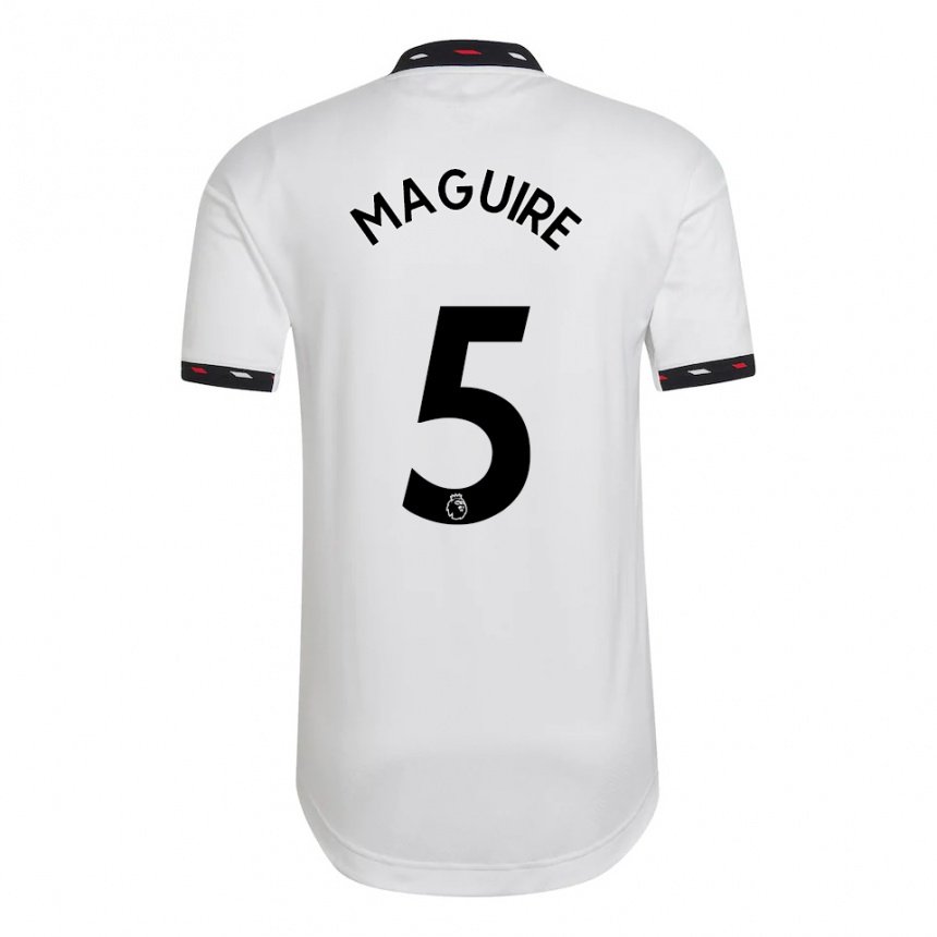 Niño Camiseta Harry Maguire #5 Blanco 2ª Equipación 2022/23 La Camisa