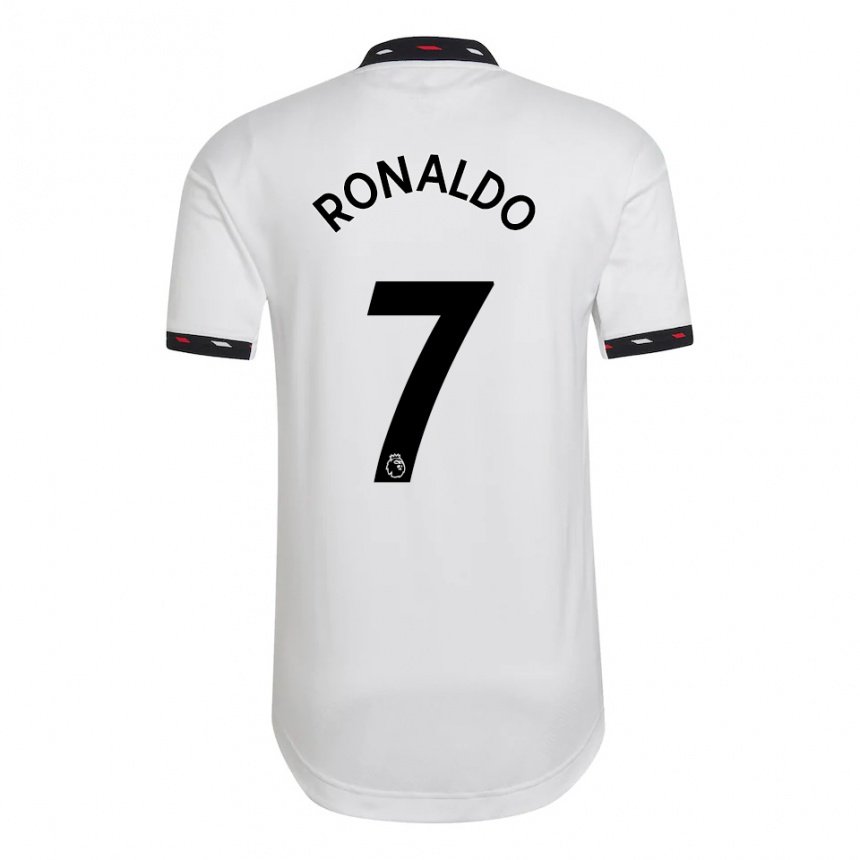 Niño Camiseta Cristiano Ronaldo #7 Blanco 2ª Equipación 2022/23 La Camisa