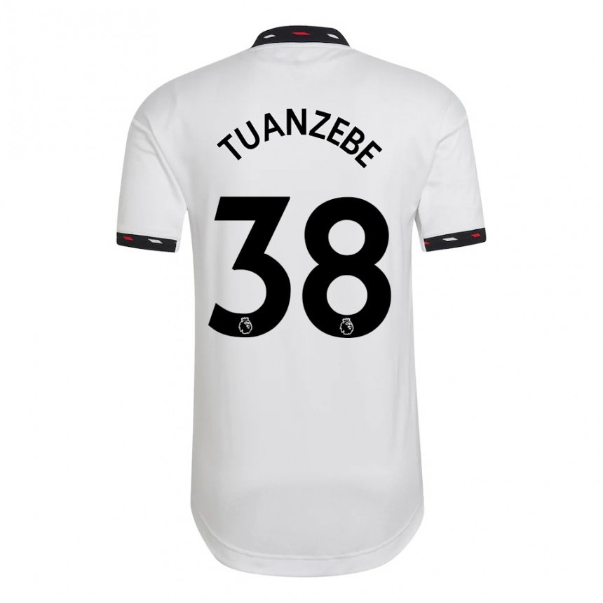 Niño Camiseta Axel Tuanzebe #38 Blanco 2ª Equipación 2022/23 La Camisa