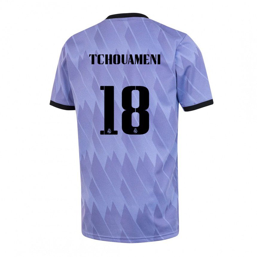 Niño Camiseta Aurelien Tchouameni #18 Púrpura Negro 2ª Equipación 2022/23 La Camisa