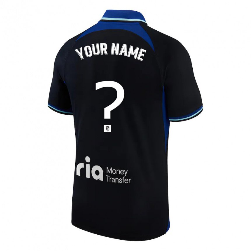 Niño Camiseta Su Nombre #0 Negro Blanco Azul 2ª Equipación 2022/23 La Camisa