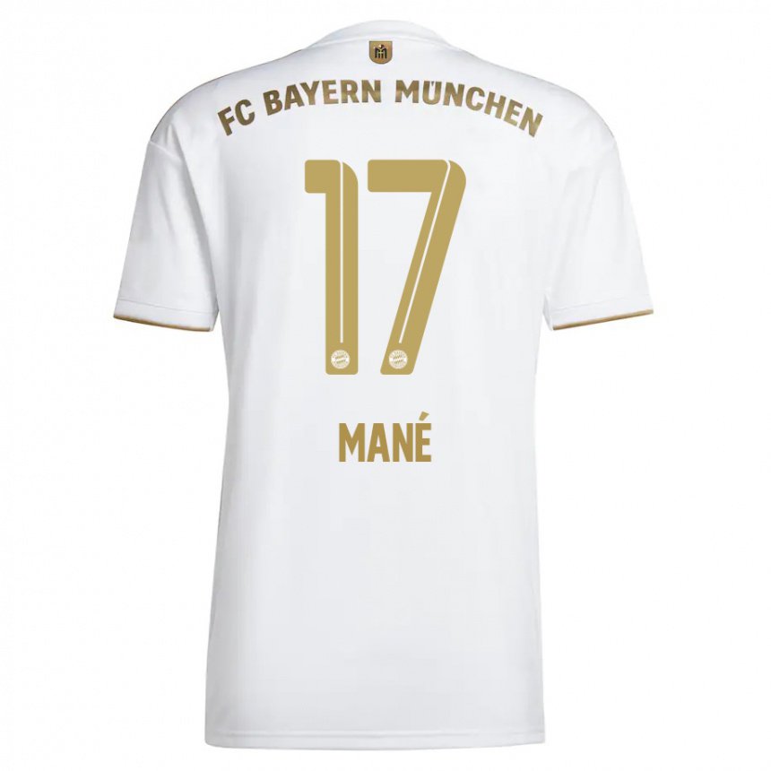 Niño Camiseta Sadio Mane #17 Oro Blanco 2ª Equipación 2022/23 La Camisa