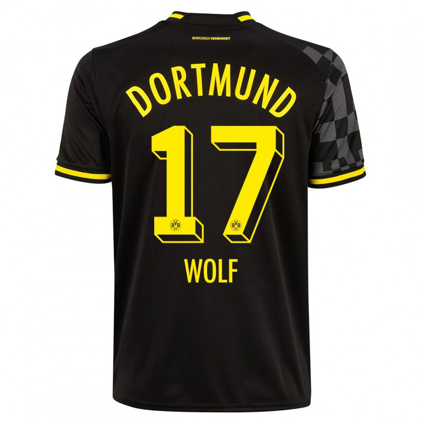 Niño Camiseta Marius Wolf #17 Negro 2ª Equipación 2022/23 La Camisa