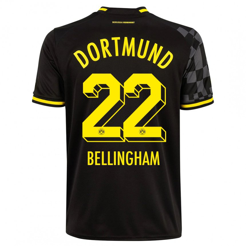 Niño Camiseta Jude Bellingham #22 Negro 2ª Equipación 2022/23 La Camisa