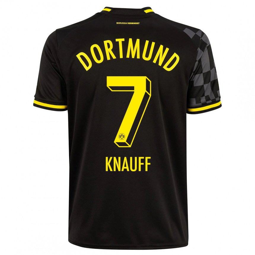 Niño Camiseta Ansgar Knauff #7 Negro 2ª Equipación 2022/23 La Camisa