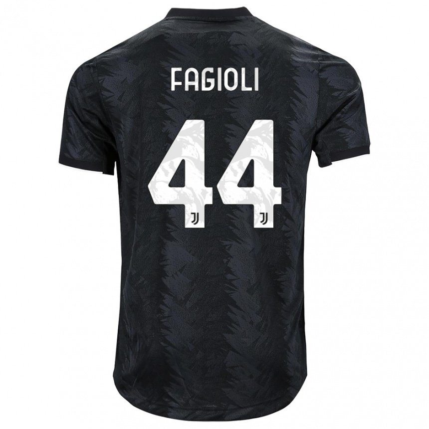 Niño Camiseta Nicolo Fagioli #44 Negro Oscuro 2ª Equipación 2022/23 La Camisa