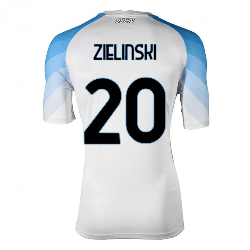 Niño Camiseta Piotr Zielinski #20 Blanco Cielo Azul 2ª Equipación 2022/23 La Camisa