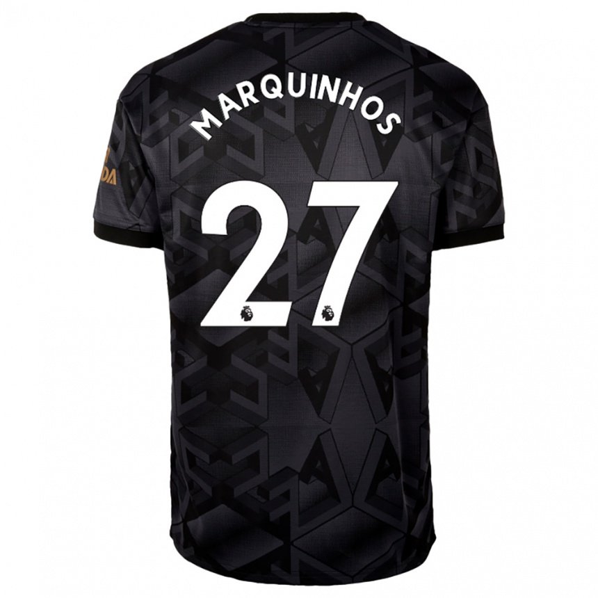 Niño Camiseta Marquinhos #27 Gris Oscuro 2ª Equipación 2022/23 La Camisa