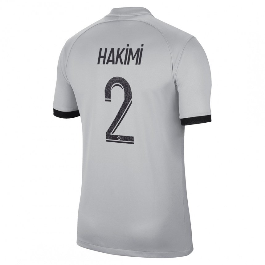 Niño Camiseta Achraf Hakimi #2 Gris 2ª Equipación 2022/23 La Camisa
