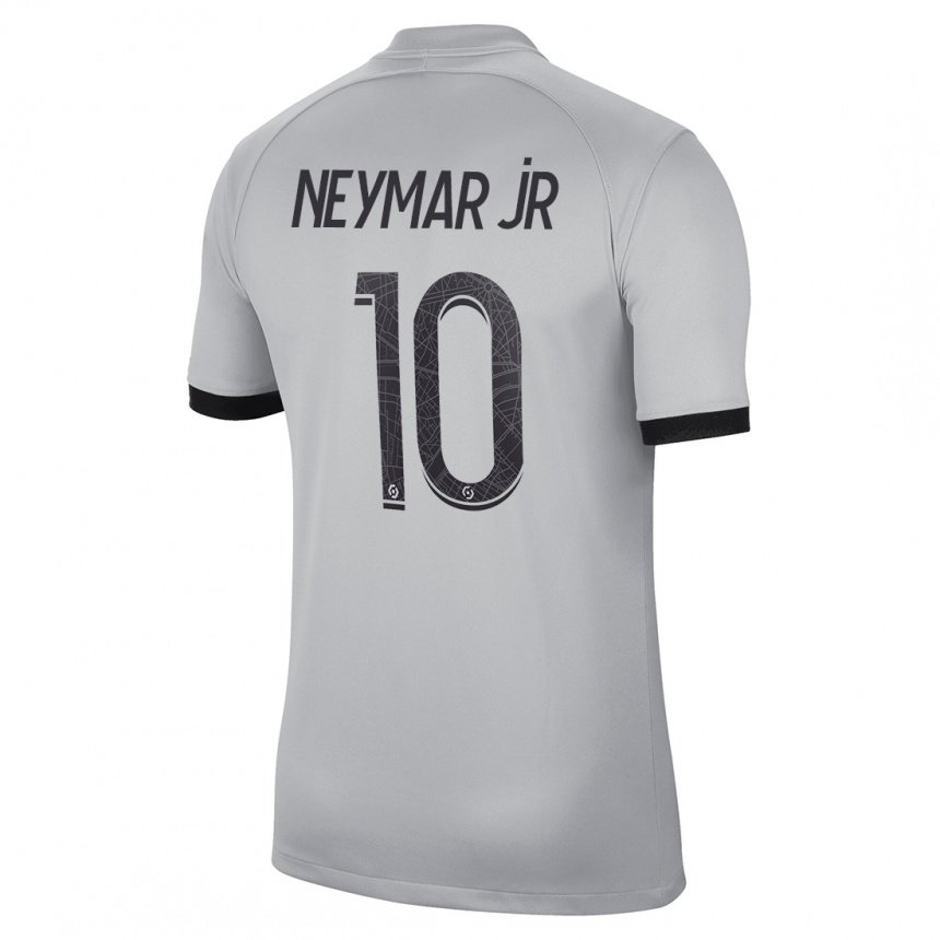Niño Camiseta Neymar #10 Gris 2ª Equipación 2022/23 La Camisa