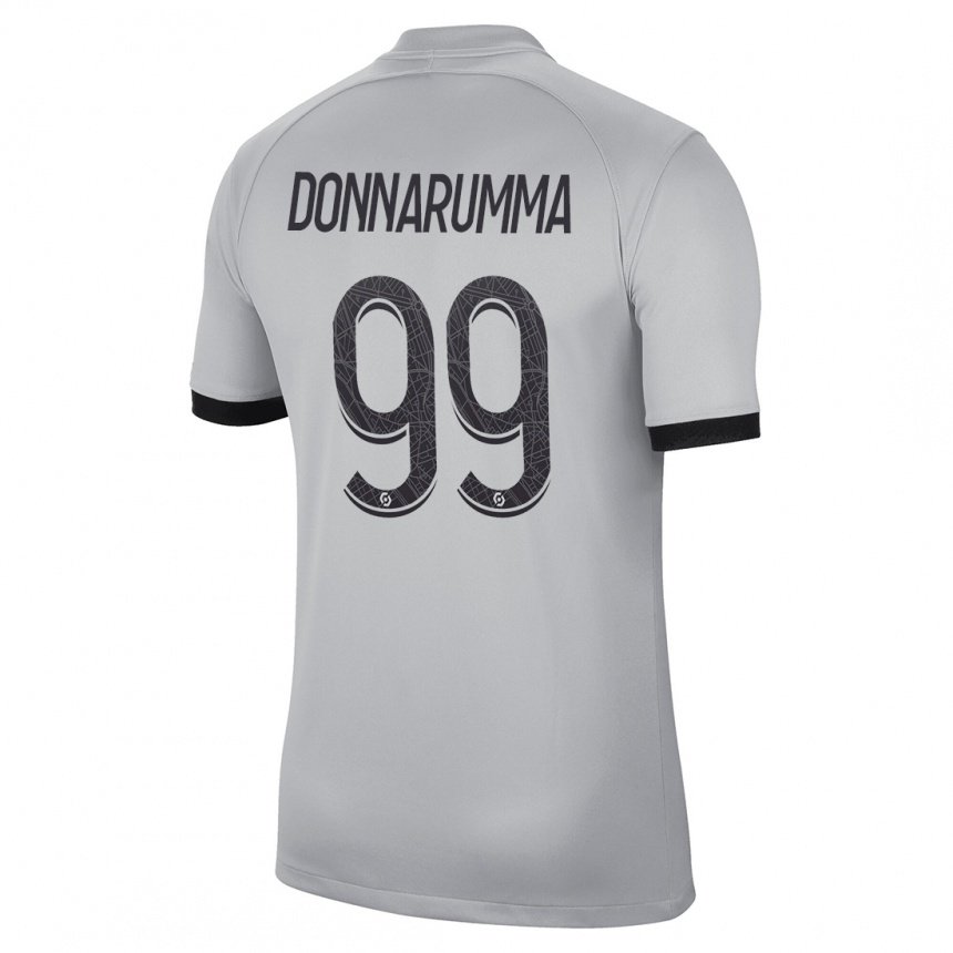 Niño Camiseta Gianluigi Donnarumma #99 Gris 2ª Equipación 2022/23 La Camisa