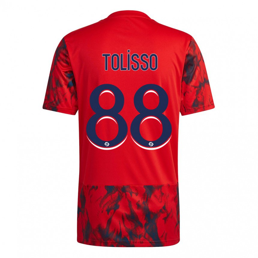 Niño Camiseta Corentin Tolisso #88 Espacio Rojo 2ª Equipación 2022/23 La Camisa