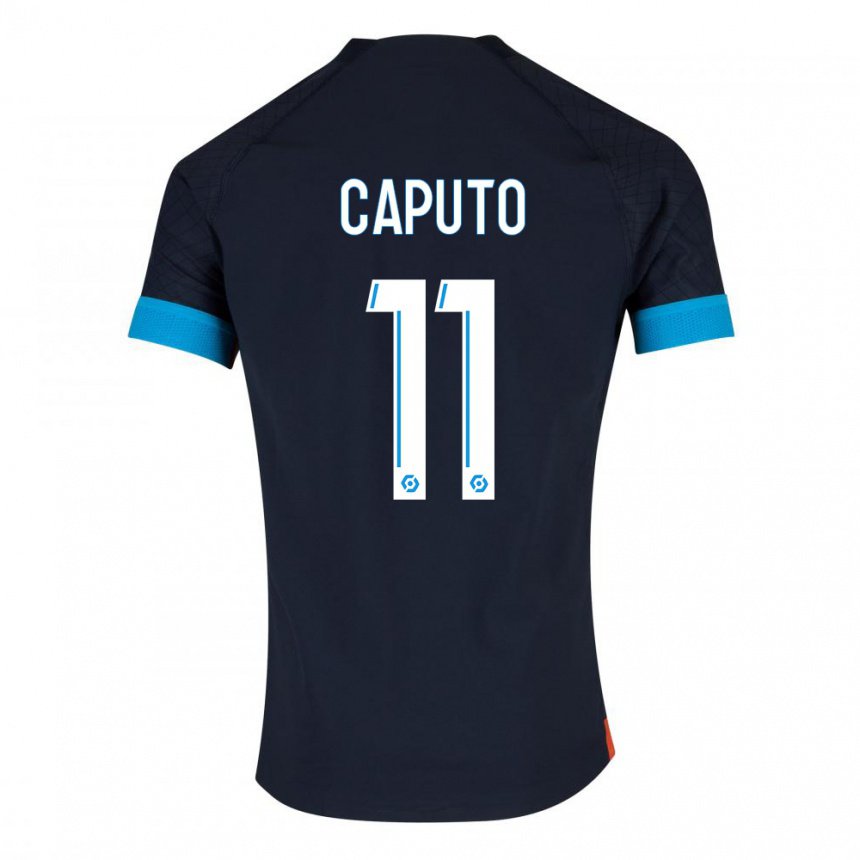 Niño Camiseta Cindy Caputo #11 Olímpico Negro 2ª Equipación 2022/23 La Camisa
